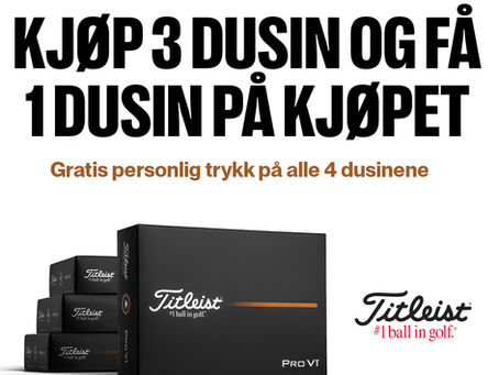 Medlems deal på Titleist golfballer fra 1. til 14. mars