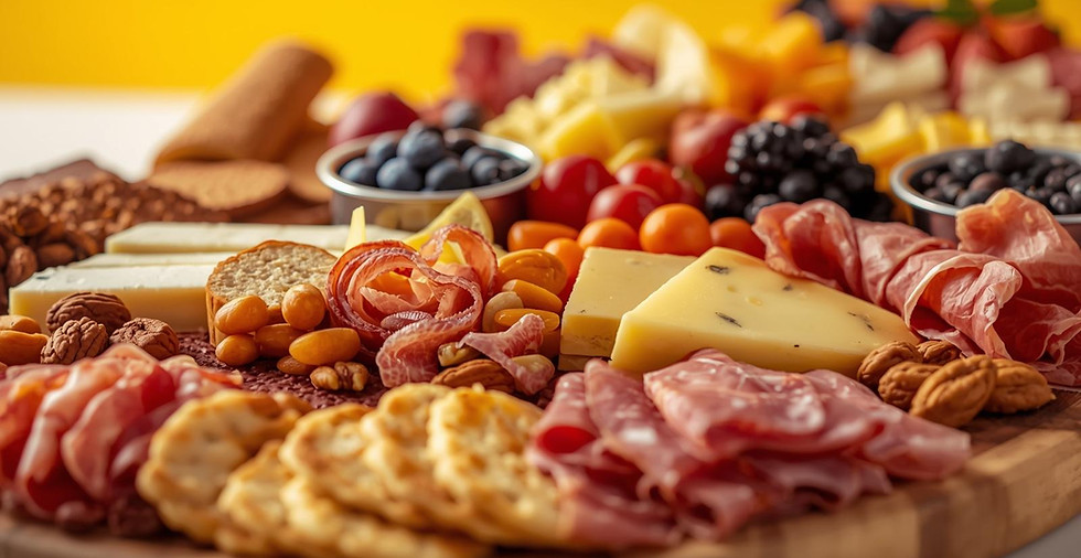 create an image of making a charcuterie board with a bright background.jpg