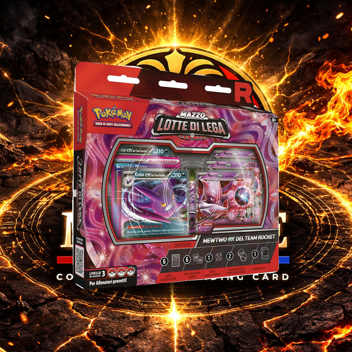 Pokemon Mazzo Lotte Mewtwo Ex del Team Rocket versione italiano