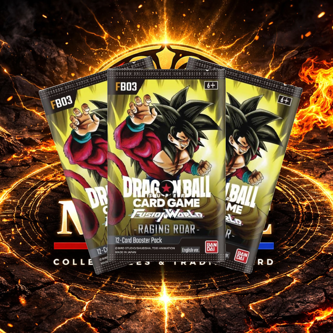 Bundle 3X - Dragon Ball Super - Raging Roar FB03 Booster Pack