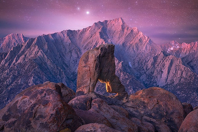 Boot Arch sunrise blue hour blend eastern sierras alabama hills workshop