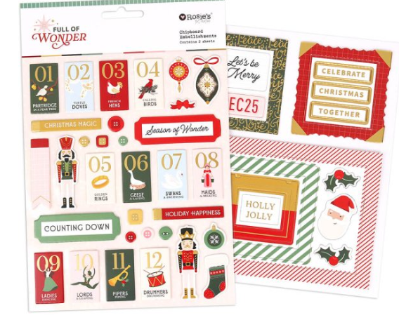 Full of Wonder Chipboard Stickers 2 sheets (Large)