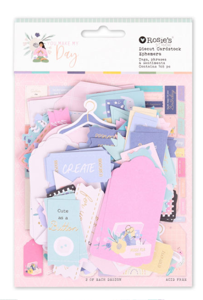 You Make My Day Diecut Cardstock Ephemera – Sentiments 148pk