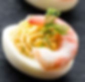 DEVILED EGG WITH PRAWN