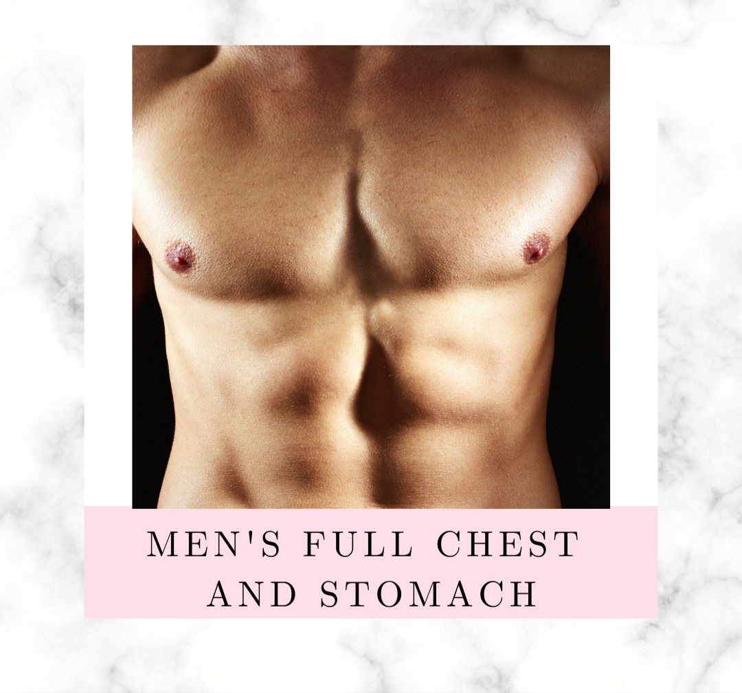 Men's full chest and stomach wax
