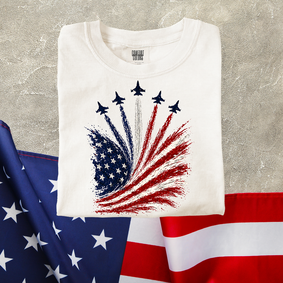 Patriotic Jets American Flag Shirt | USA Airshow Fourth of July Graphic Tee