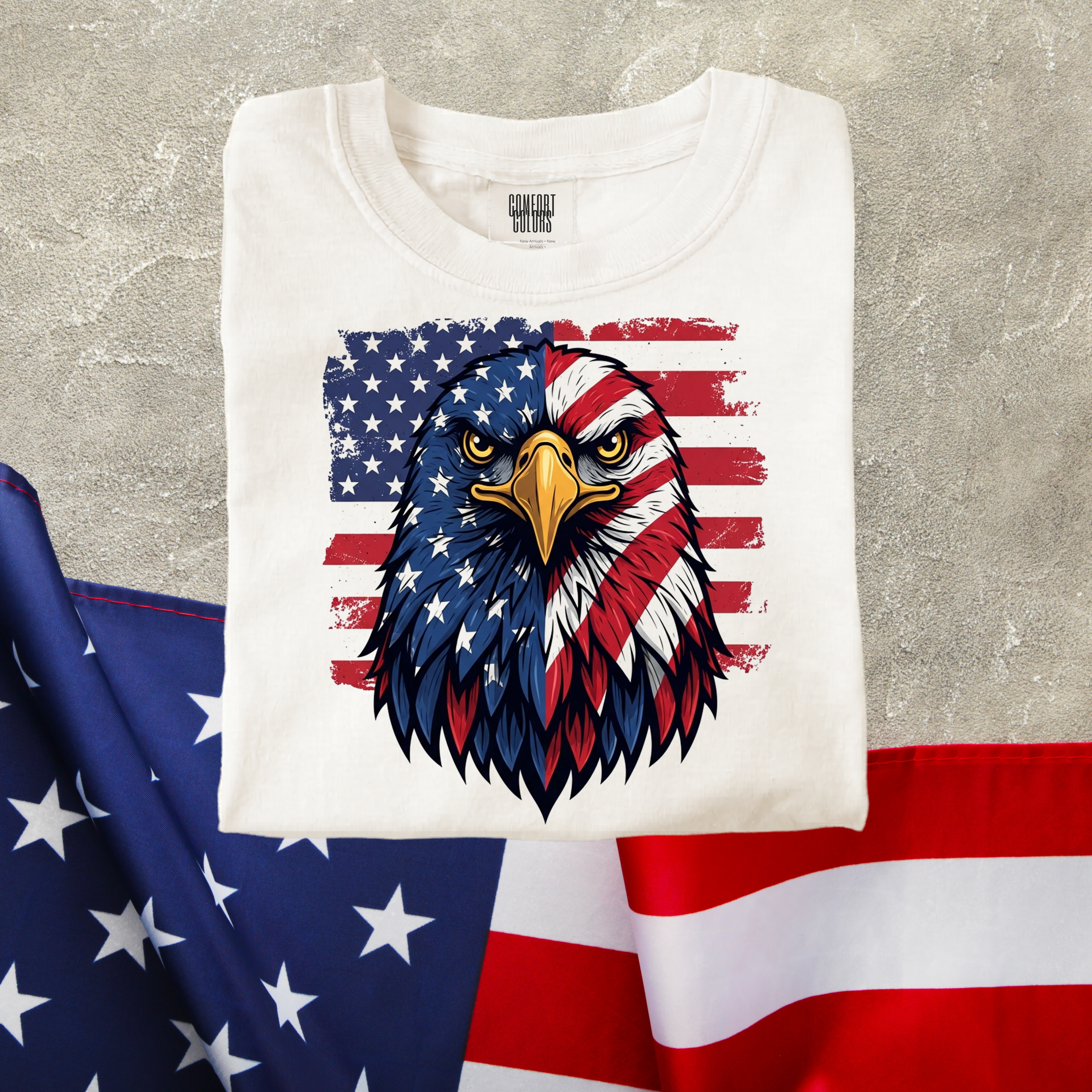 Patriotic Eagle American Flag Shirt | USA Fourth of July Graphic Tee