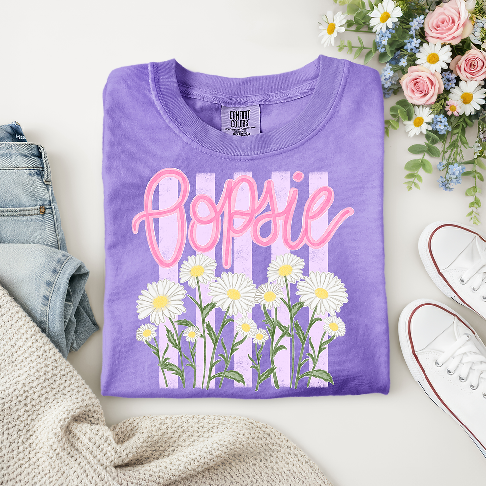 Oopsie Daisy T-Shirt – Cute Funny Floral Tee, Aesthetic Gift for Her