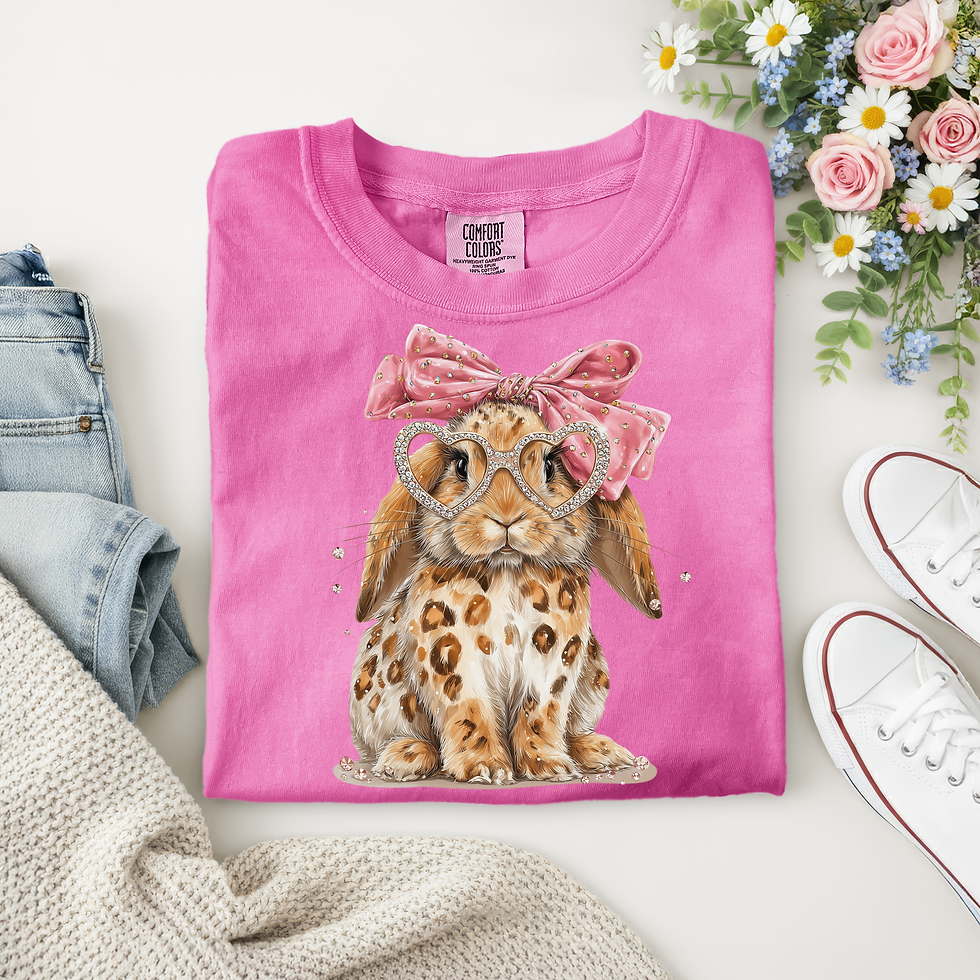 Pink Bunny Easter Tee – Cute Spring Boutique Graphic Tee