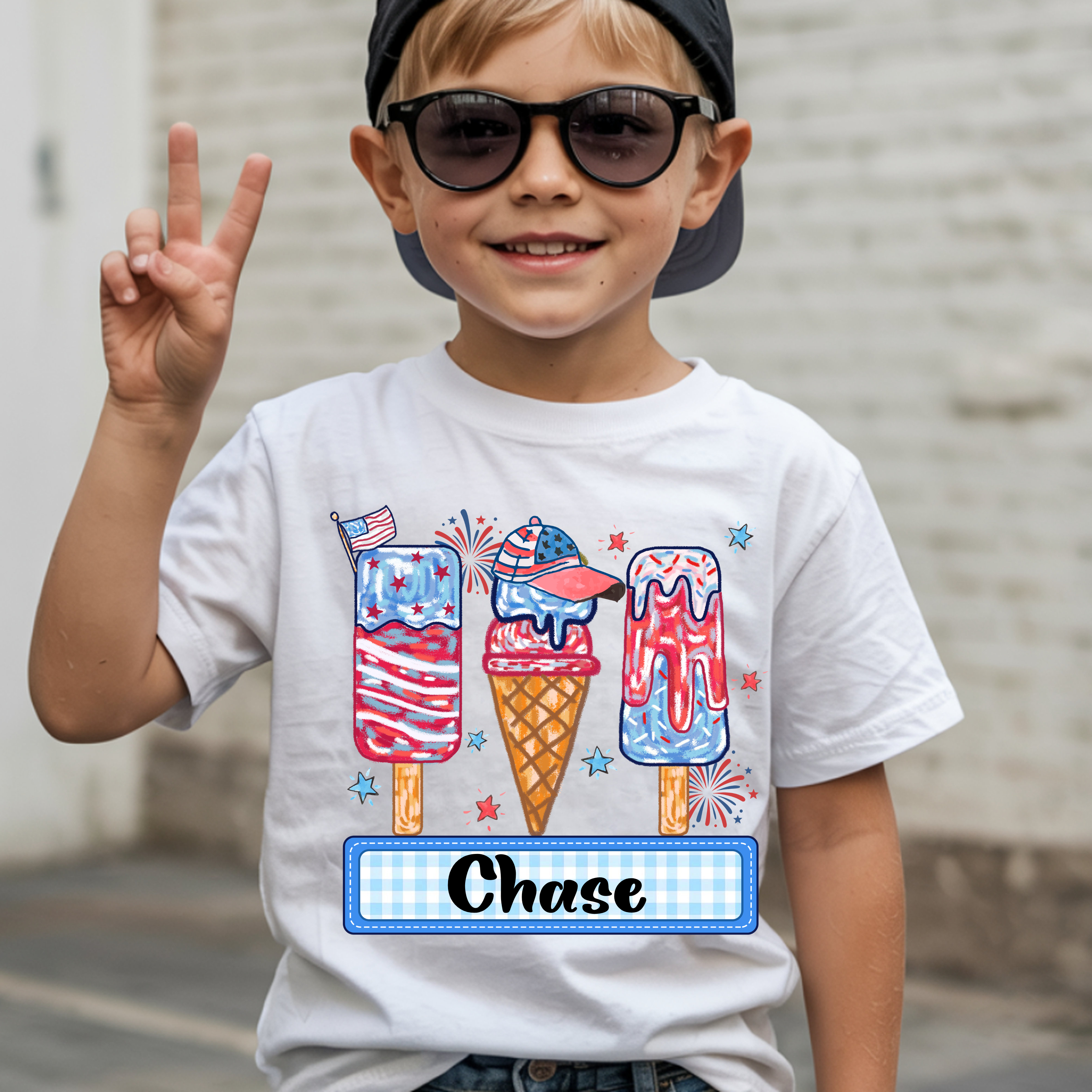 Personalized Patriotic Popsicle Shirt | Custom Kids 4th of July Tee
