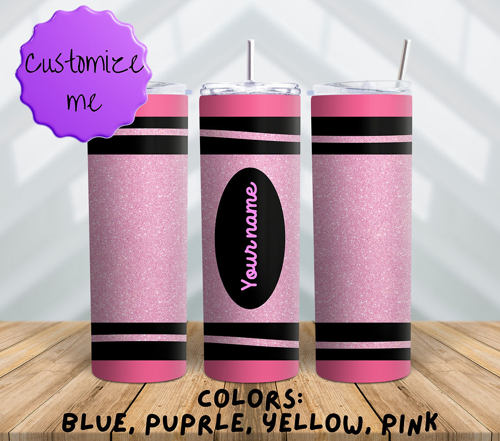 Custom Teacher Crayon Cup – Personalized Tumbler Gift