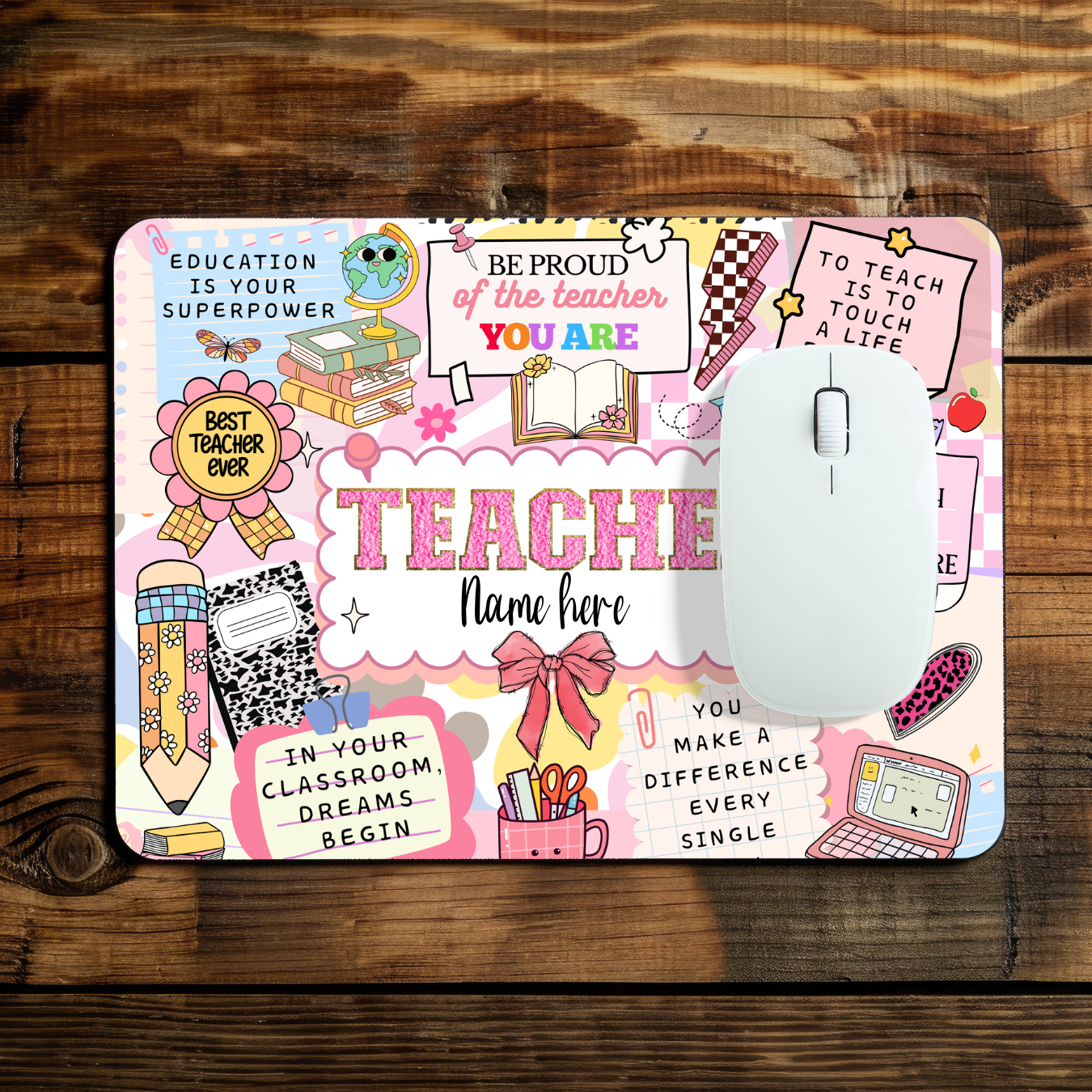 Personalized Teacher Mouse Pad