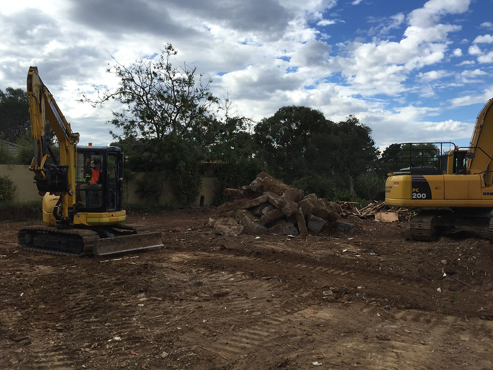 Levelling after demolition