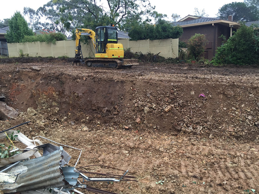 Levelling after footing dugged out