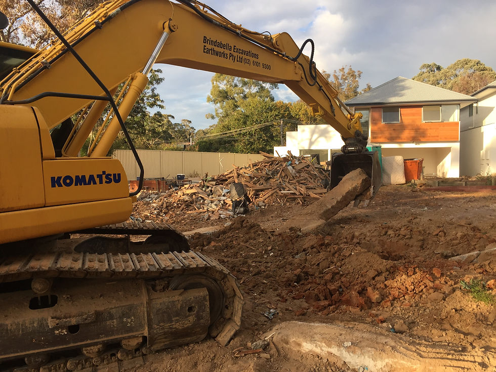 Digging out the footings