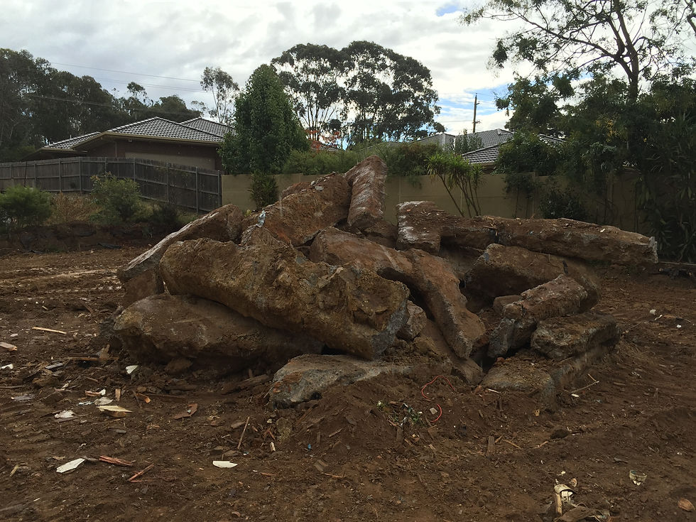 Dugged out footings