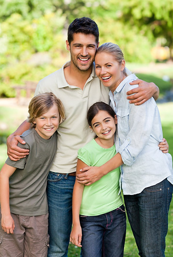 Portrait de famille heureuse