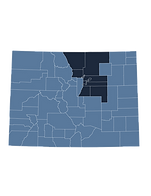Blue Colorado map