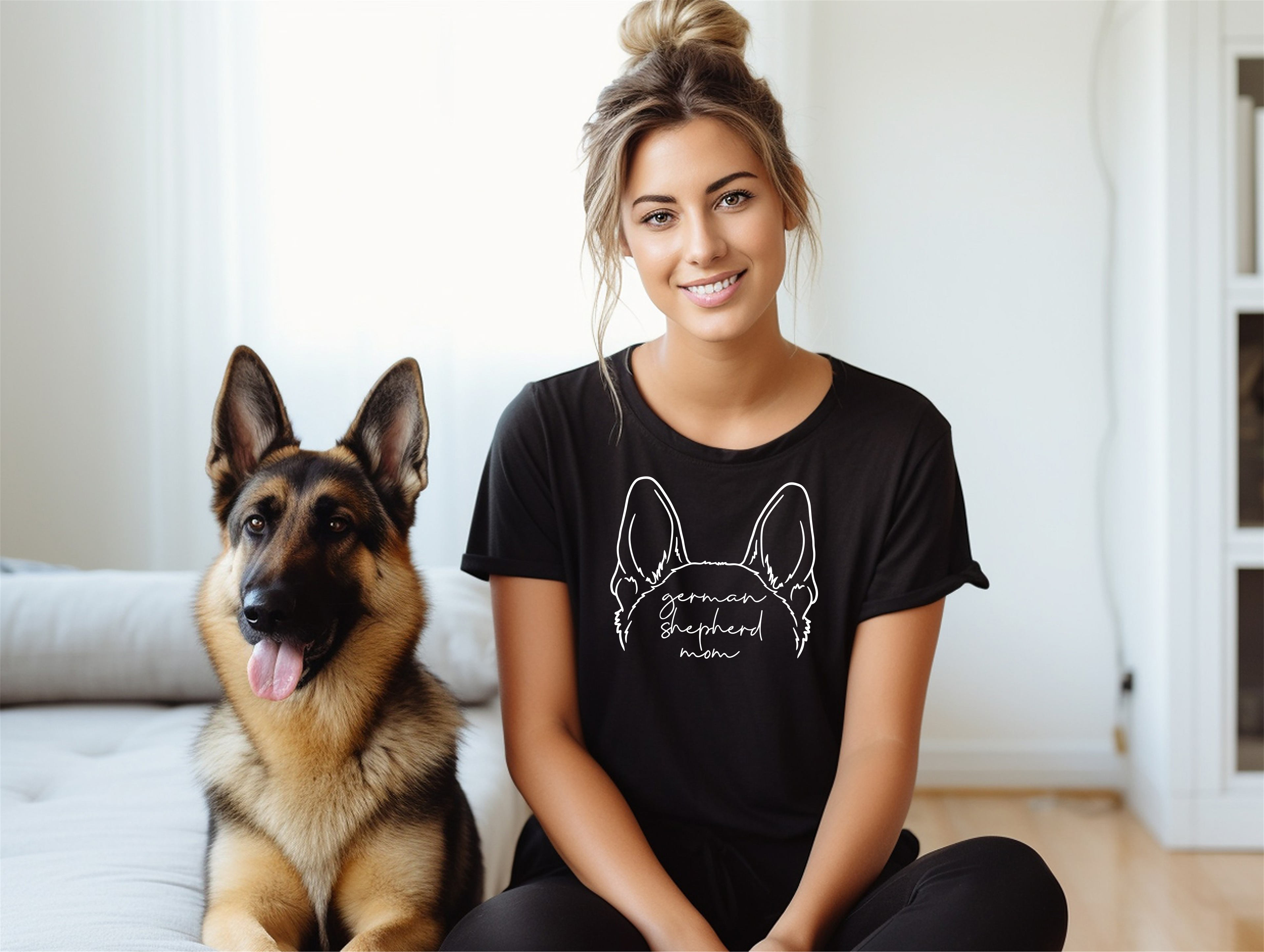 German Shepherd mama tshirt