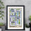 Thumbnail: Warwick Street Sign Map - unframed print