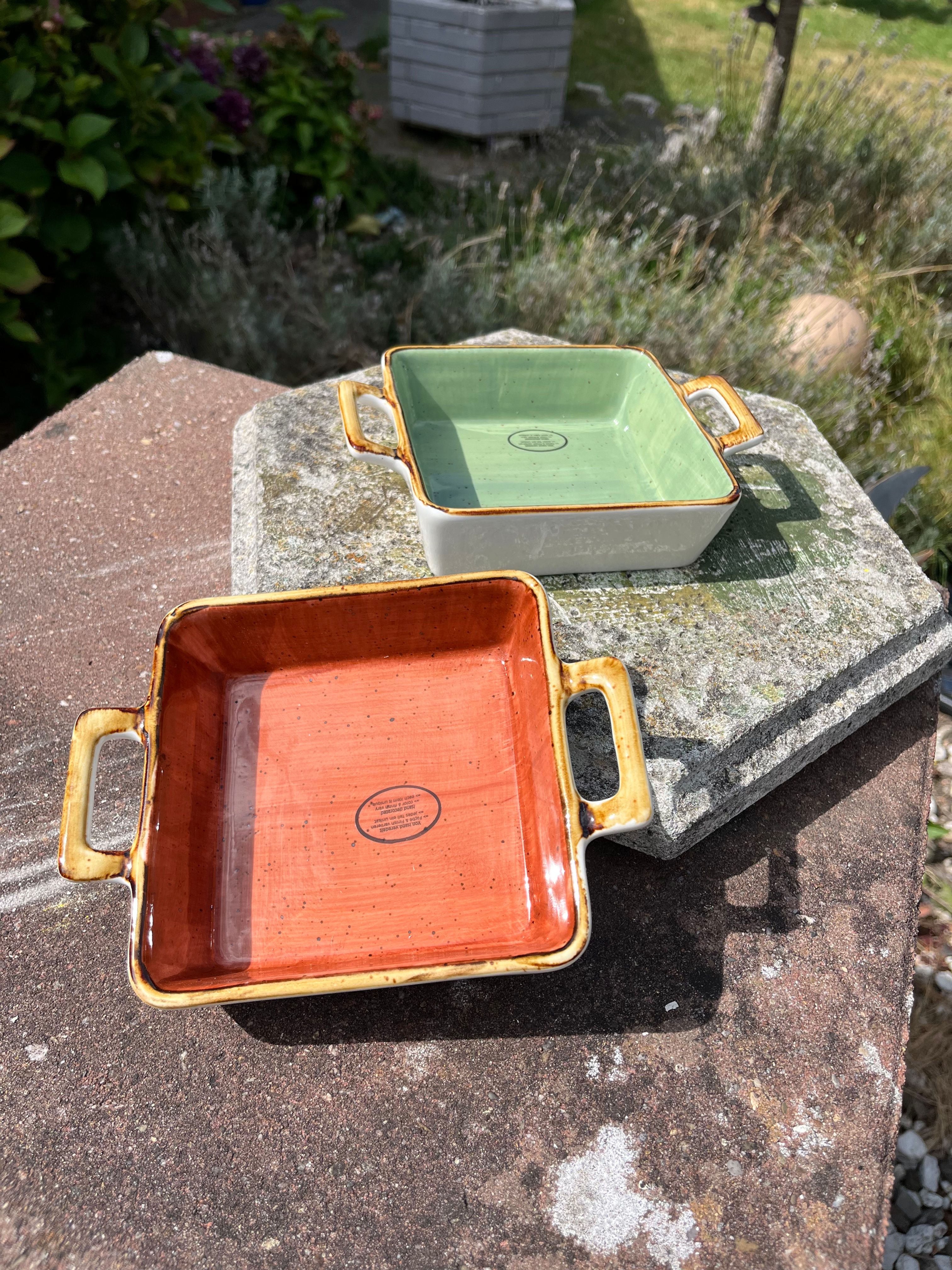 Rustic Charm Keramik-Ofenform mit Griffen