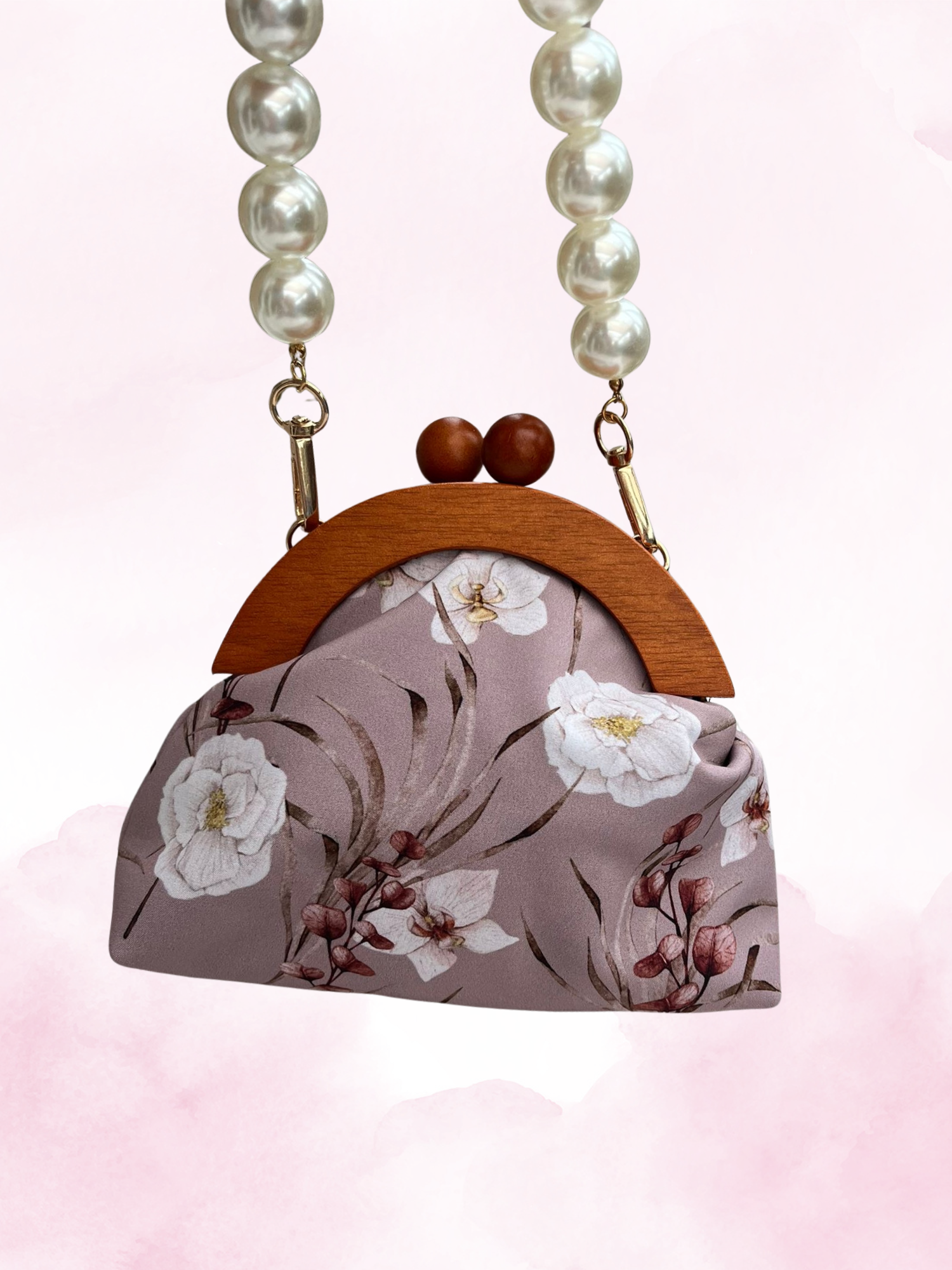 Handgemachte Mini-Handtasche mit Perlen