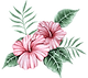 水彩画の花