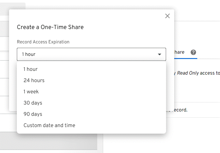 Share passwords one time with other people