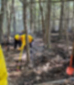 A woods fire that burned in Biddeford for several days earlier this week required firefighters to dig out fire with hand tools – the fire had burned a foot into the forest floor. There is little rain in the forecast over the next 10 days, meteorologists from the National Weather Service in Gray said Friday morning and fire officials across York County are urging folks to refrain from any outside burning. – Photo courtesy Biddeford Fire Department.