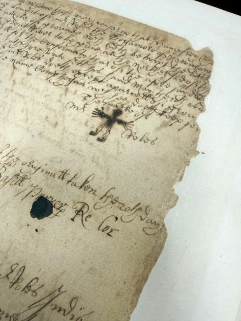 image of a deed that was transcribed with Mr. Role's mark on it