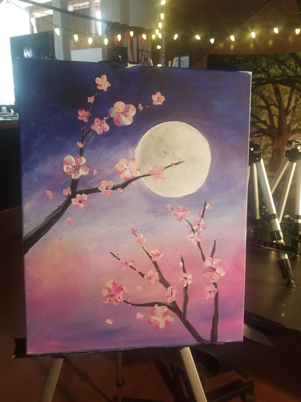Cherry Blossom Paint Night at Gnomies