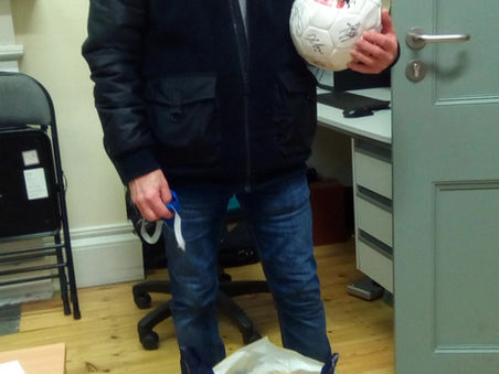 A lucky winner Collect their prize