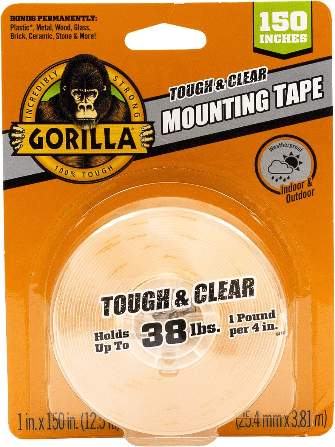 Gorilla Tough & Clear Double Sided Adhesive Mounting Tape
