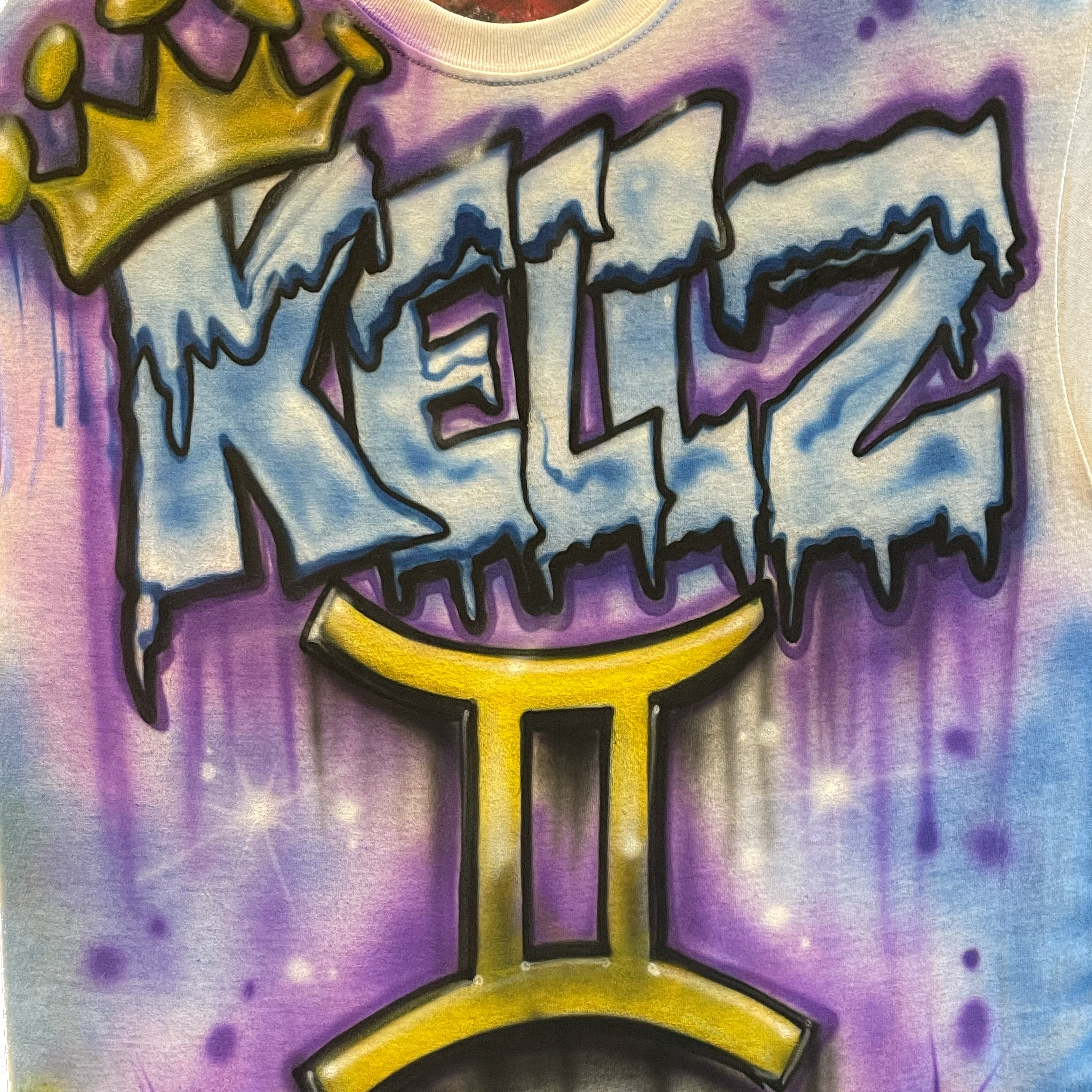 Gemini Zodiac Airbrush Design
