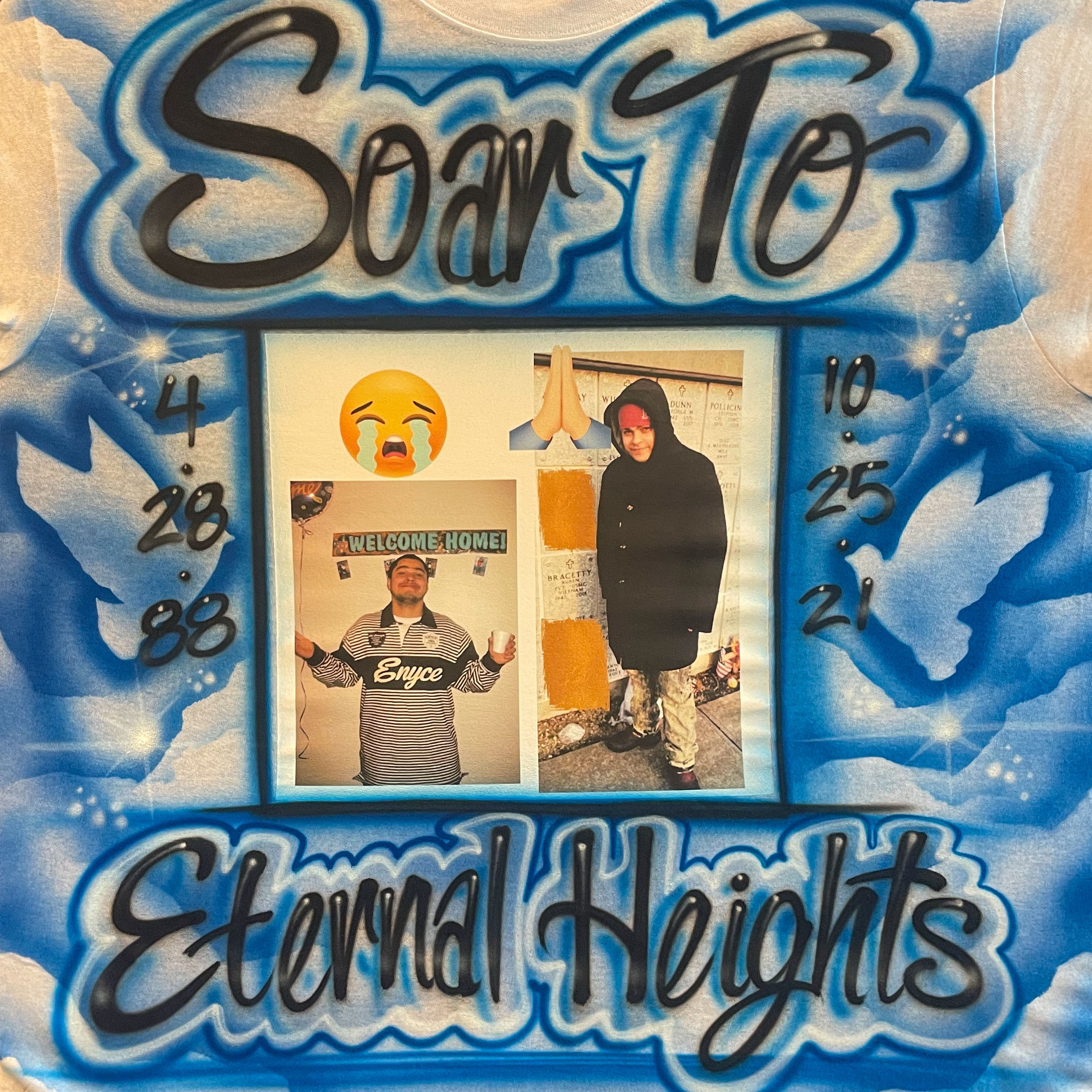 Soar To Eternal Heights Memorial Airbrush Design