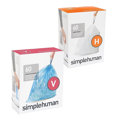 SimpleHuman H and V packs of 60 busheysuppliesltd