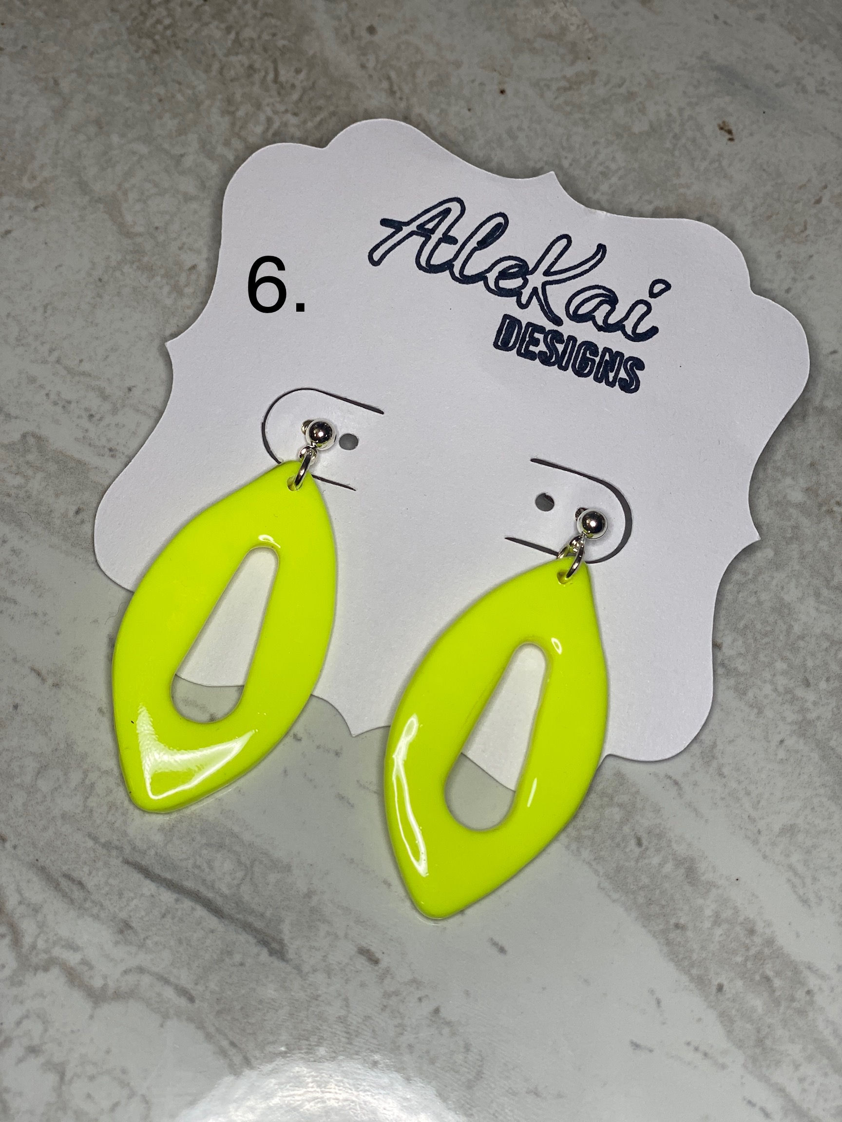 Neon Yellow Tear Drop