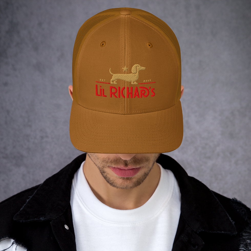 Thumbnail: LiL Richards Trucker Cap – “Slingin’ Sausage Since Sunrise”