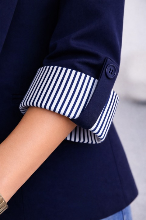Miniatura: Blazer Rayas Reversible Azul