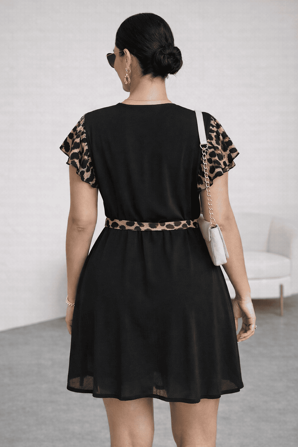 Miniatura: Vestido leopardo con lazo