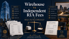 Wirehouse vs independent RIA fees comparison showing complex costs versus transparent advisory fees.