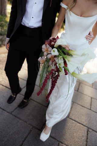 Luxury Destination Wedding at Villa Aurelia. Couple session bouquet details