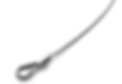  An image of a wire rope with an eye splice. The wire rope is made up of multiple strands of metal wires twisted together, forming a strong and resilient structure. The eye splice is a loop formed at one end of the wire rope, created by interweaving the strands back into the rope body. This eye provides a secure attachment point for hooks, shackles, or other connectors used in lifting and rigging applications. The wire rope with an eye splice is commonly used for hoisting, pulling, and securing heavy loads.
