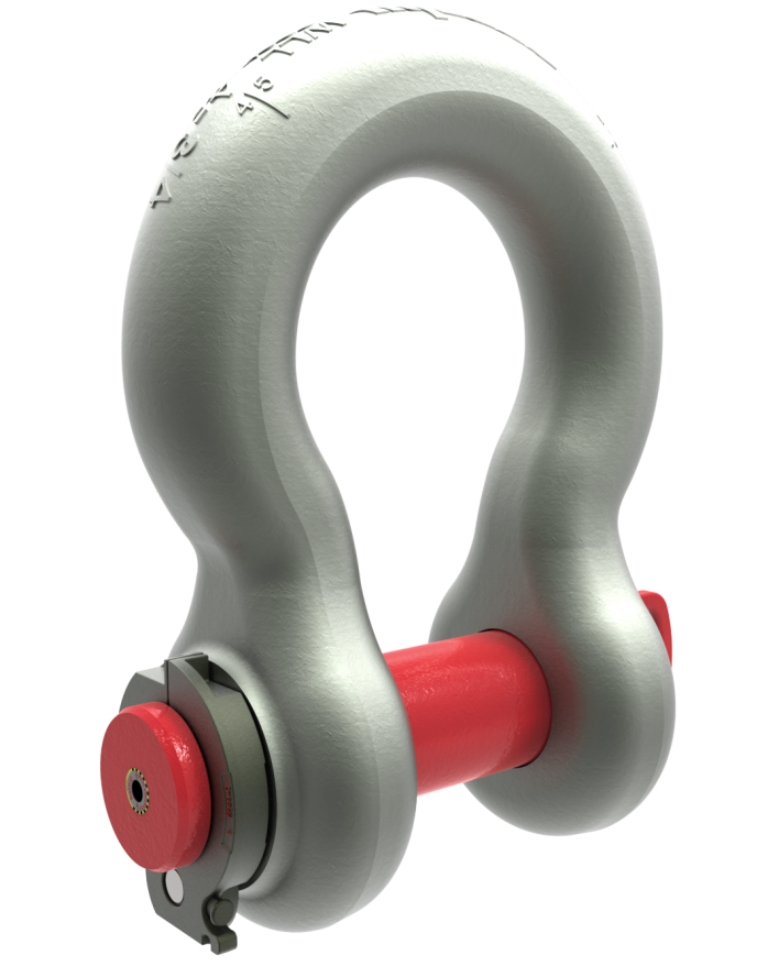 High-quality alloy steel bolt-type shackles with galvanized finish, suitable for heavy-duty lifting and rigging applications.