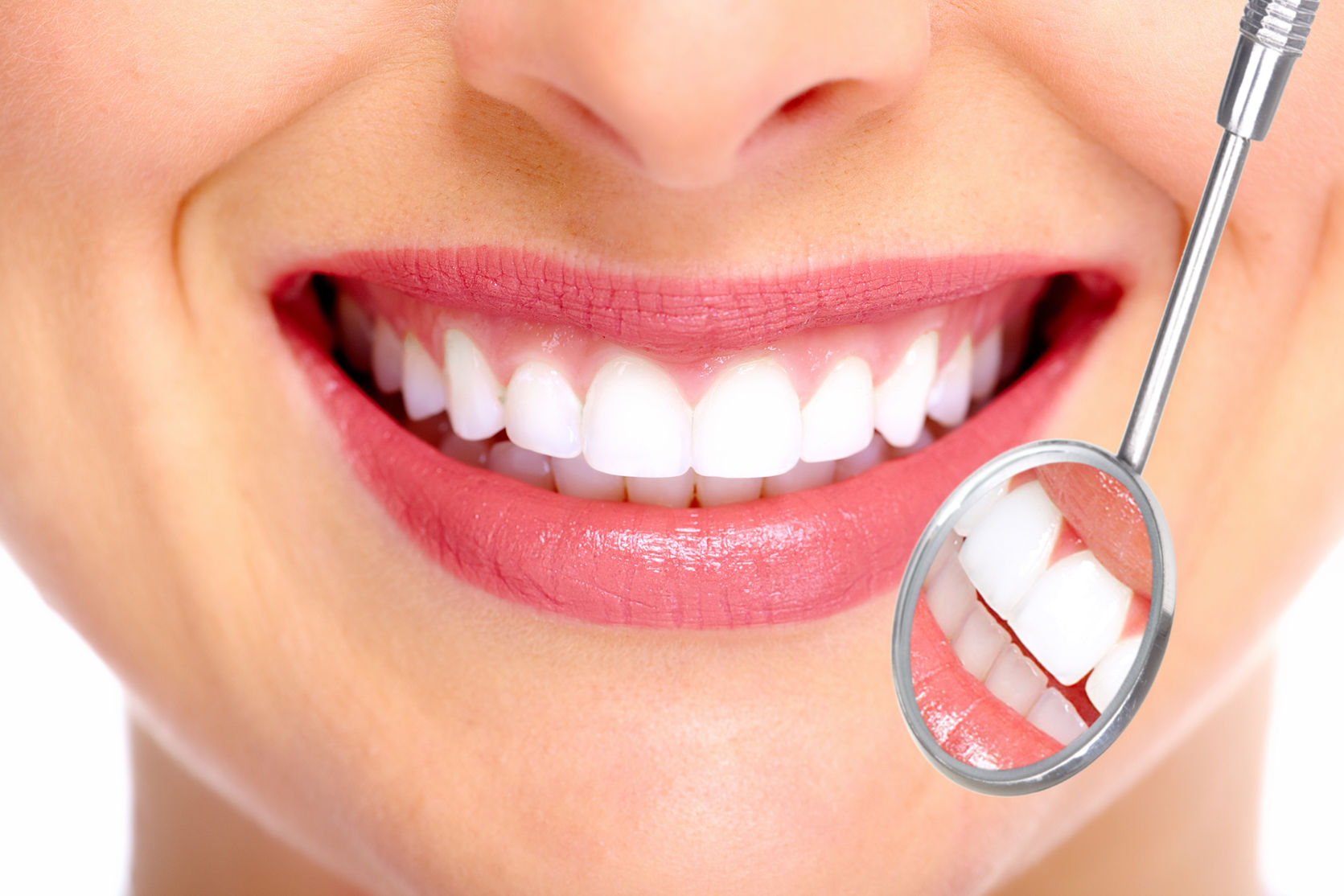 Close-up of a patient smiling after dental treatment