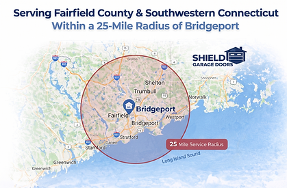 Shield Garage Doors 25-Mile Service Radius Map Around Bridgeport, CT.png