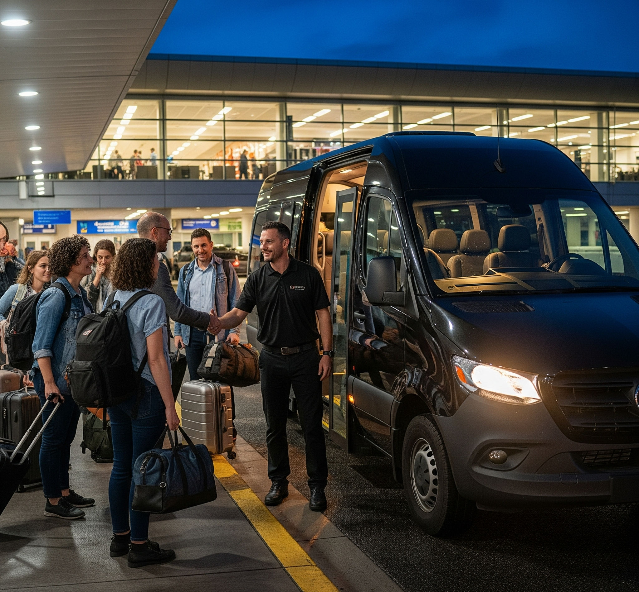 Professional airport transfer service for Park City, Utah. We offer private shuttle service and group transportation from Salt Lake City International Airport (SLC) to Park City resorts in our black Sprinter van.