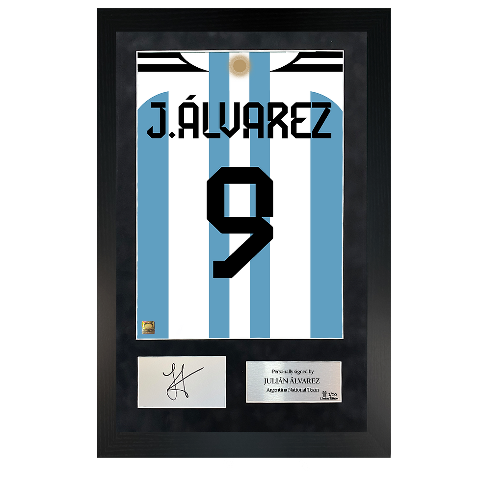 Thumbnail: Julián Álvarez | Signed 2022 Shirt Back Poster Frame