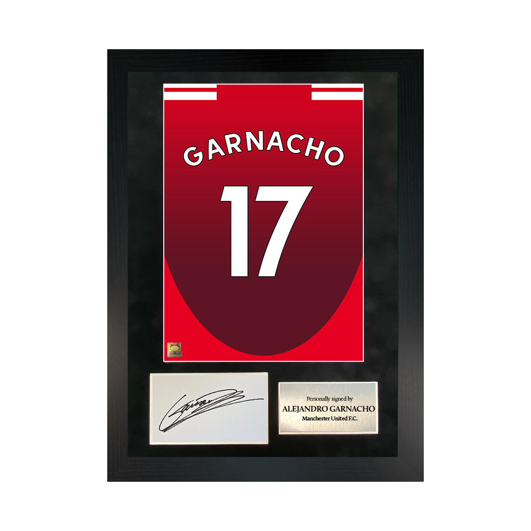 Alejandro Garnacho | Signed 24/25 Shirt Back Poster Frame