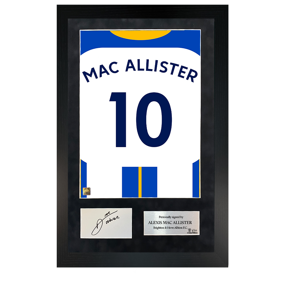 Thumbnail: Alexis Mac Allister | Signed 22/23 Shirt Back Poster Frame
